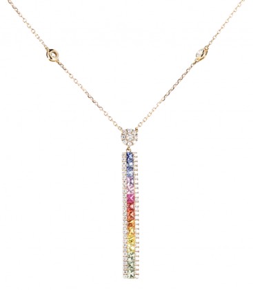 Collier Tige Arc en Ciel