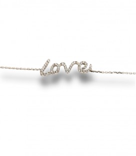 Bracelet LOVE Or Blanc