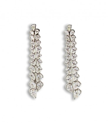 Boucle d'oreilles Chute Or Gris