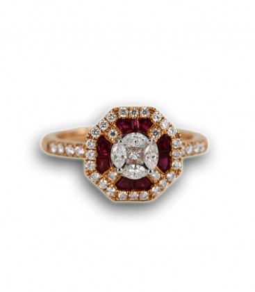 Bague Octo Ruby