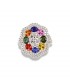 Bague Fleur Multi Saphirs