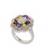 Bague Fleur Multi Saphirs