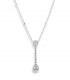 Collier double poires et ligne diamants